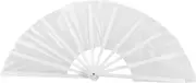 VALICLUD Tai Chi Fan Decorative Folding Hand Fans Plastic- White