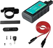 1Set Motorbike SAE Dual Fast Charging Adapter with Switch Dual Socket Charger for Mobile Phone Camera Durable SAE Connection Cable