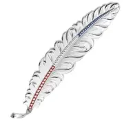 Montana Silversmiths Hand Painted Hat Feather (Red, White, Blue)