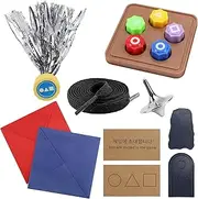 UVVRUR Gonggi Korean Skill Game, 5 Game Variations, Traditional Toy for Hand Eye Coordination, Travel Game (B Set)