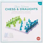IS Gift Clear Winner 2 in 1 Chess and Checkers Board Game