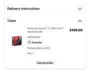 *CONFIRMED PREORDER* Nintendo Switch 2 Console + Mario Kart World Bundle