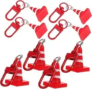 CIYODO Vivid Resin Traffic Cone Pendant Keychain Set Pcs Traffic Cone Hanging Ornament Keychain Accessory Decor