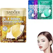 16 Pairs Collagen Under Eye Patches, Hydrating & Anti-Aging Gel Pads for Dark Circles, Travel-Friendly Skincare Set for Women