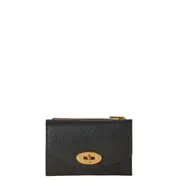 [Mulberry] Darley Folded Multi-Card Wallet Black Small Classic Grain