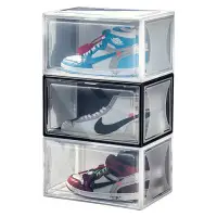 在飛比找Yahoo!奇摩拍賣優惠-星優aj球鞋收納透明鞋盒防氧化收納盒鞋柜抽屜式鞋墻鞋塑料鞋子