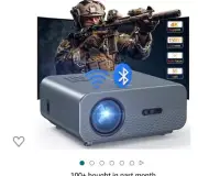 [Auto Focus] Projector, Projector with WiFi and Bluetooth, 15000lux 500ANSI