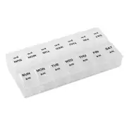 Large Pill Organizer Weekly Pill Box AM/PM 7 Day Pill Storage Container