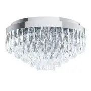 Eglo Valparaiso 8 Light Crystal Close To Ceiling Light