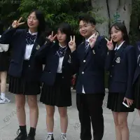 在飛比找Yahoo!奇摩拍賣優惠-畢業季班服jk制服韓版學院風高中初中學生運動會校服西裝外套套