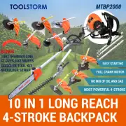 4-STROKE Backpack Brushcutter Whipper Snipper Hedge Trimmer Polesaw Multi Tool