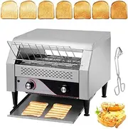 Commercial Conveyor Toaster 300 Slices/Hour Stainless Steel Industrial Toasters with Adjustable Speed - Heavy Duty Restaurant/Bakery Equipment