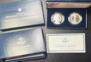 National Collector's Mint 2001 Silver Buffalo 2 Coin Proof & BU Set