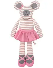 [Organic Farm Buddies] Ballerina Mouse Plush Animal Toy 0+ 35cm