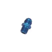 Blue - Straight AN4 Flare Adapter to 1/4 Inch Aluminum Pipe Fitting