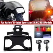 Rear License Plate Bracket w/Hidden Type Mini LED Turn Lamp For Harley S RH1250S