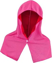 Hellery Hooded Towel for Neck Wrap and Sun for Summer Activities, Rose Red