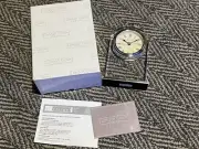 VINTAGE NEW LONDON CLOCK COMPANY SILVER COLOUR CLEAR MANTEL CARRIAGE
