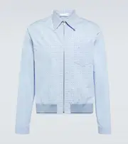 [Prada] Prada Studded cotton blouson jacket UK 15,5 blue