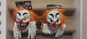 2) Spirit Halloween Clown Mask with Hands and Hair, New with Tags. Two Sets !