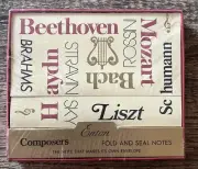 eaton Composers 10 Fold and Seal Envelope Notes 6x9 Size - Bach - Mozart, Liszt