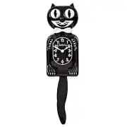 Classic Black Kit Cat Clock Small 12.75 Inch Rolling Eyes Wagging Tail