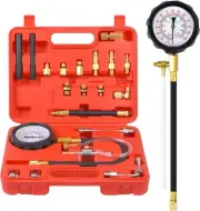 0-140PSI Fuel Injector Injection Pump Pressure Tester Gauge Kit Car Tools with G
