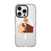 iPhone 16 Pro Clear Case MagSafe Compatible Abstract Desert Pug