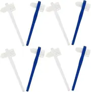 Toothbrush Heads 8pcs Double-ended Toothbrush Dual Grinding Teeth Toothbrush Head Toothpaste Cleaning Tablet Fake Plaque for Teeth Stain Electric Toothbrushes Plastic