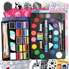 Bowitzki 53 Colors Face Paint Kit Professional Split Cake Face Painting Kit