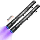 2PACK Penlight Scalable Clip Blacklight Flashlight Torch Zoomable 395nm UV Light