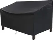 Patio Couch Cover | Patio Sofa Covers Waterproof | Dust-Proof Cloth Adjustable Straps Attached Solution for Porch Backyard Poolside Bench