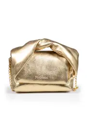 Gold Leather Mini Twister Bag