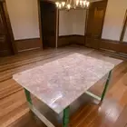48"x30" Stunning Rose Quartz Stone Dining & Sofa Coffee Tabletop Cafeteria Decor