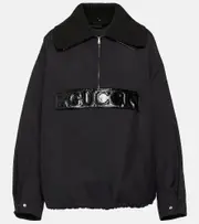 [Gucci] Gucci Techno gabardine half-zip jacket AU 12 black