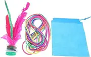SUPVOX 1 Set Colorful Elastic Jump Rope for Includes Jump Rope Shuttlecock for Skipping Jumping and Outdoor Exercise Promotes Coordination Flexibility