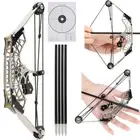 Archery Gift Pocket Bow 7.9" Mini Compound Bow Kit Toy Arrows Target Shooting