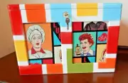 Handcrafted Wooden I LOVE LUCY Locking Decorative Box Trunk ONE OF A KIND New
