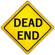 Dead End Novelty Mini Metal Road Notice 8" Crossing Sign