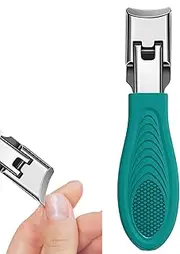 Nail Trimmer for Women, Ergonomic Nail Clippers, Non-slip Toenail and Fingernail Clippers, Splash-proof Nail Trimmer Cutter for Adults