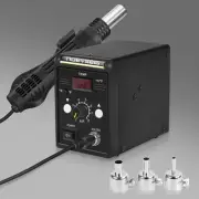 Hot Air Rework Station, Desoldering Kit 858D SMD with 3 Nozzles Rapid Heating...