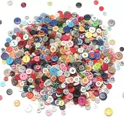 About 1000 Small Resin Buttons, Sewing DIY Craft Buttons, Hand-Painted Decorativ