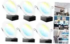 Sunco 6 Pack 6 Inch Slim LED Recessed Ceiling Lights, Selectable CCT 2700K,