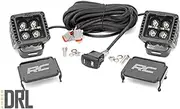Rough Country 2" Black Series Square LED Cube Lights | Amber DRL - 70903BLKDRLA