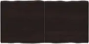 Table Top Dark Brown 120x60x(2-4) cm Treated Solid Wood Live Edge Dining Furniture