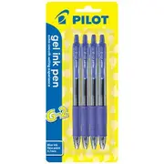 Pilot G-2 Fine Retractable Gel Pens Blue 4 Pack