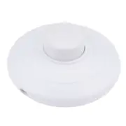 Inline Foot Pedal Push Button Switch Round Lamp Light Foot Control white