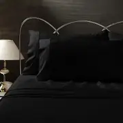 310TC Polyester Cotton Sheet Set Queen (Black, White, Off White)