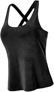 [Tadill] Women Sports Tank Top Built Bra Elastic Sportswear Comfortable Pilates Portable Breathable Gym Fashion Athletic Tank
