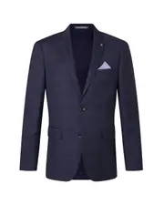 Wool Blend Check Suit Jacket